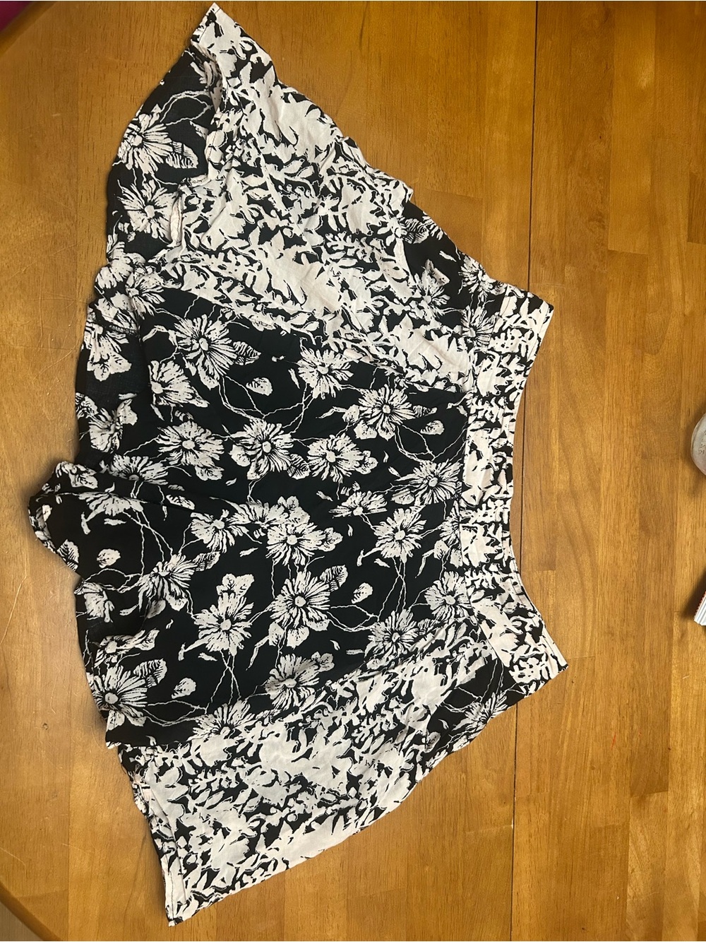 Free people Black and White Floral shorts